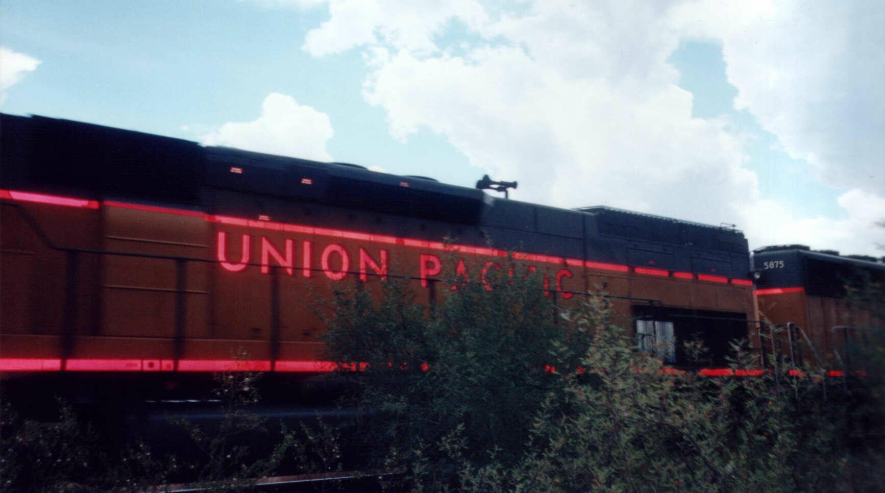 The bachelor party July 5, 2001 for John. Watching trains was part of it....go figure.