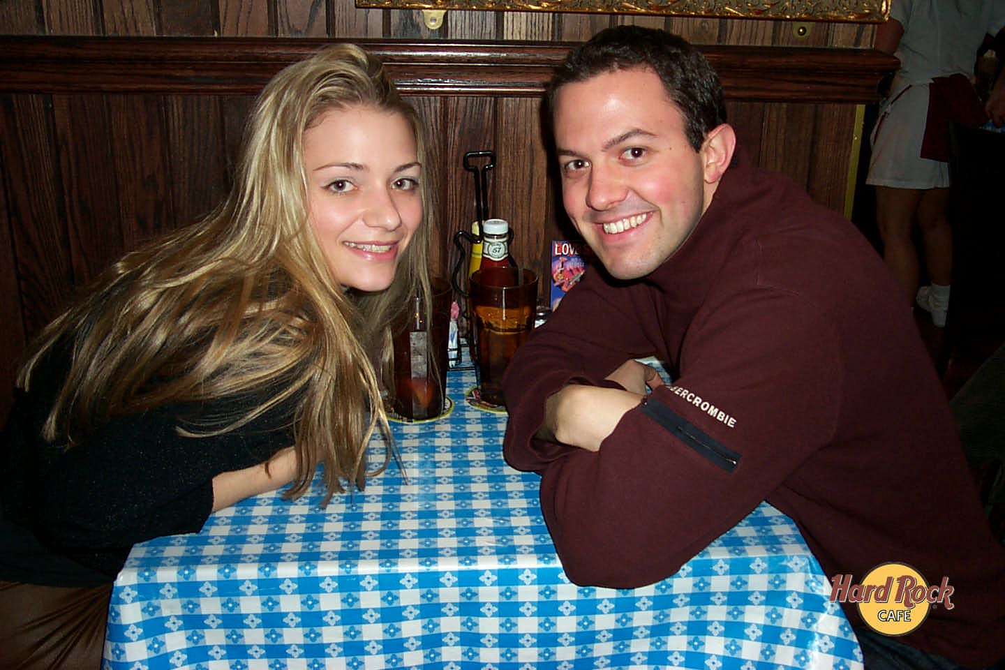 Jess and a friend at the Hard Rock Cafe in NYC